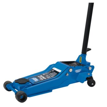 Draper Expert Professional Low Profile Garage Trolley Jack, 3 Tonne, Blue