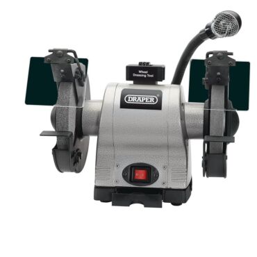 Draper Heavy Duty Bench Grinder with Work light, 200mm, 550W