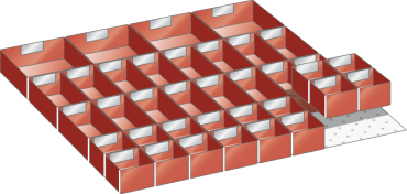 Set Plastic Boxes 36x36E (612x612x50mm)
