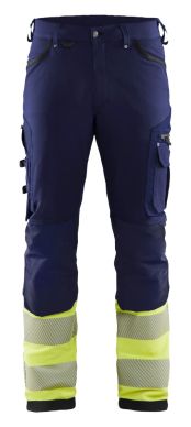Blaklader 1193 Hi-Vis 4 way stretch trousers without nail pockets