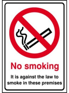148 X 210 No Smoking Signs