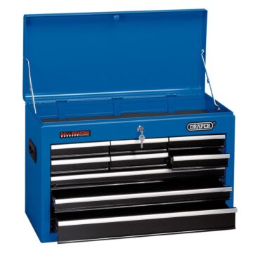 Draper Tool Chest, 9 Drawer, 26", Blue