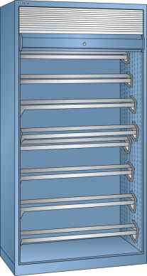 NC Cabinet with Roller Shutter 54x27E (1038x691x1950mm) - 8 Tool Cradles