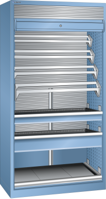 NC Cabinet with Roller Shutter 54x27E (1038x691x1950mm) - 4 Tool Cradles