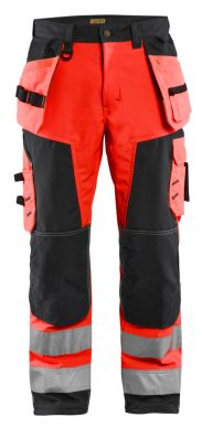 Blaklader 1567 hi vis softshell craftsman trousers