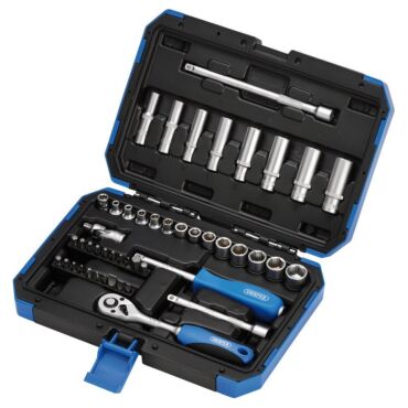 Draper HI-TORQ® Metric Socket Set, 1/4" Sq. Dr. (47 Piece)