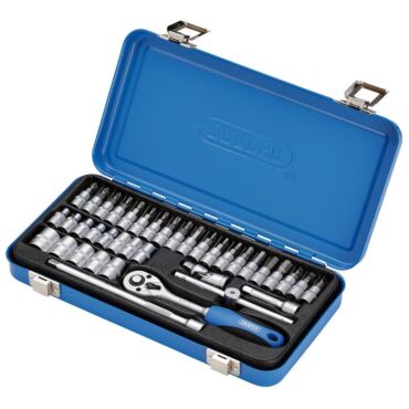 Draper Metric Socket Set in Metal Case, 1/4" Sq. Dr. (38 Piece)