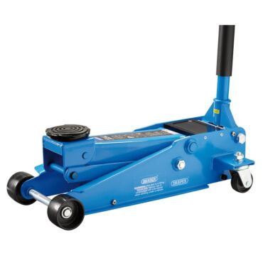Draper Heavy Duty Trolley Jack with Twin Pistons, 3 Tonne