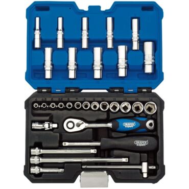 Draper Expert Metric Socket Set, 1/4" Sq. Dr. (30 Piece)