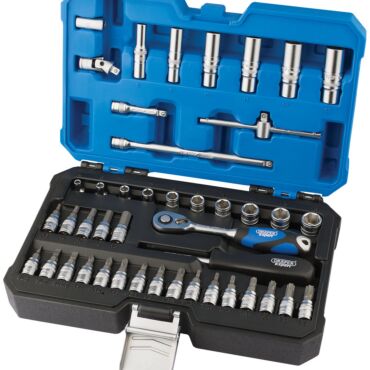 Draper Expert Metric Socket Set, 1/4" Sq. Dr. (44 Piece)