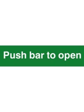 200 X 50 PVC Push Bar To Open Sign