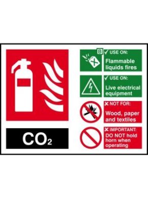 200 x 150 CO2 Fire Extinguisher Sign