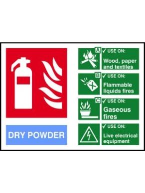 200 x 150 Dry Powder Fire Extinguisher Sign