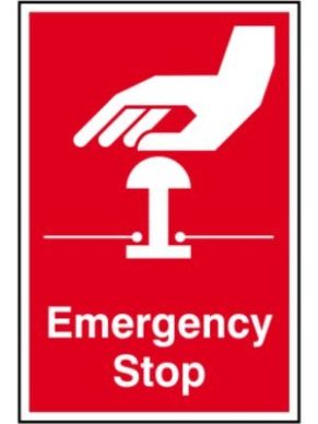 200 x 300 Emergency Stop Sign