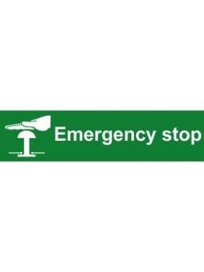 200 x 50 Emergency Stop Sign