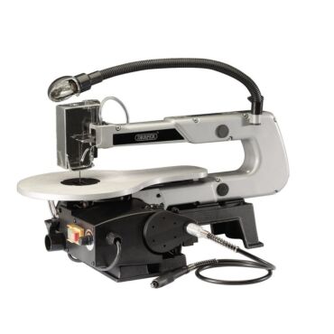 Draper Variable Speed Scroll Saw with Flexible Drive Shaft and Work light, 405mm, 90W