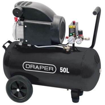 Draper 230V 50L Direct Drive Air Compressor, 1.5kW/2HP