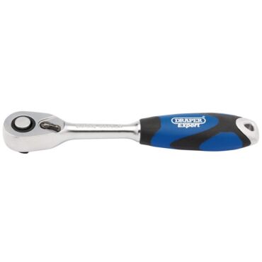 Draper Expert Soft Grip Reversible Ratchet, 1/4" Sq. Dr., 72 Tooth