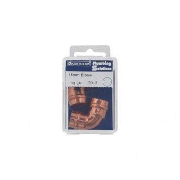 15mm Solder Ring Copper Elbow (Pack of 2)