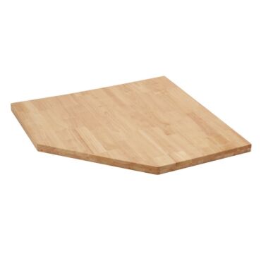 Bunker Modular Hardwood Worktop for Corner Cabinet, 865mm
