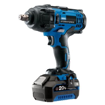 Draper Storm Force® 20V Mid-Torque Impact Wrench, 1/2" Sq. Dr., 400Nm, 1 x 4.0Ah Battery, 1 x Charger