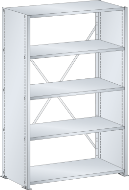 Galvanized Basic Unit L1006 (1000x350x1450mm) - 5 Shelves