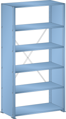 Light Blue Basic Unit L1006 (1000x350x1800mm) - 6 Shelves