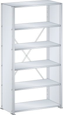 Galvanized Basic Unit L1006 (1000x350x1800mm) - 6 Shelves