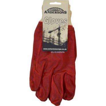 Red PVC Knit Wrist Gloves X-Large