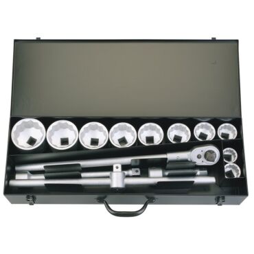 Elora Metric Socket Set, 1" Sq. Dr. (14 Piece)