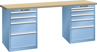Workbench 27x36E (2000x750x840mm) - 4+5 Drawers
