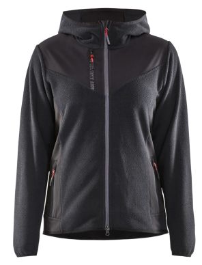 Blaklader 5941 womens knitted jacket with softshell and hood