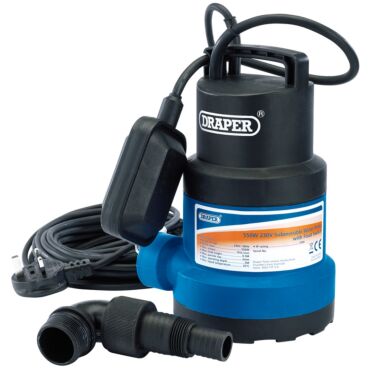 Draper 230V Submersible Clean Water Pump with Float Switch, 191L/min, 550W