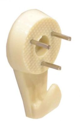 30mm Plastic Hard Wall Picture Hooks (Pack of 4)