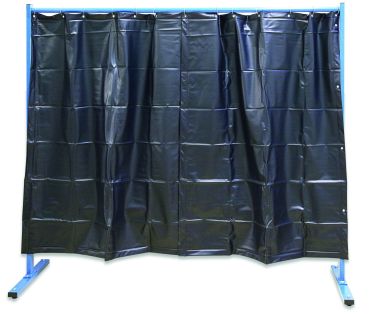 Kemper 1-Panel Mobile Protection Screen With Welding Strip Curtain