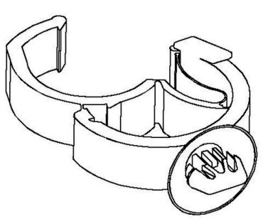 Fixing Clips for Tubes and Harnesses with Automatic Locking Feature (AHC3CHR)