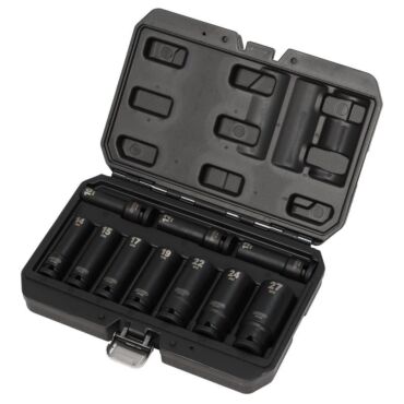 Draper Metric Deep Impact Socket Set, 1/2" Sq. Dr. (10 Piece)
