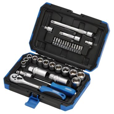Draper Metric Socket Set, 3/8" Sq. Dr. (34 Piece)