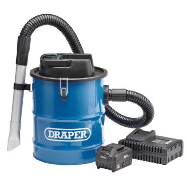 Draper D20 20V Ash Vacuum Cleaner, 1 x 3.0Ah Battery, 1 x Fast Charger