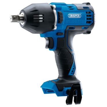 Draper D20 20V Brushless Mid-Torque Impact Wrench, 1/2" Sq. Dr., 400Nm (Sold Bare)