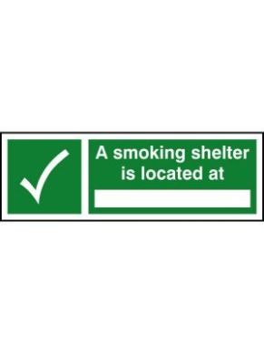 A Smoke Shelter is Located at _____ Signs