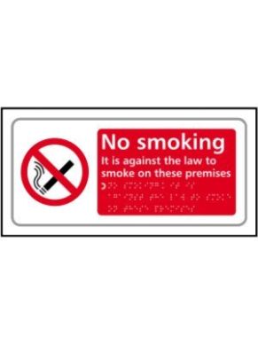 Braille No Smoking Sign