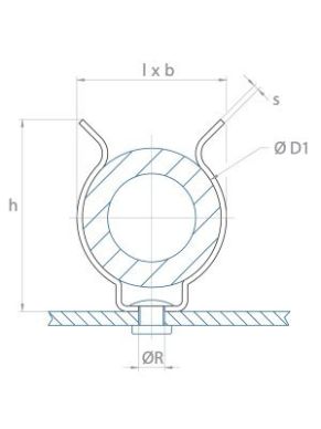 Cable Clips Screw Fixed - V Shape