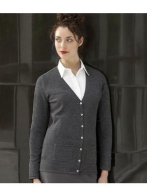 Henbury Ladies V Neck Cardigan