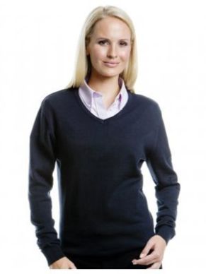 Kustom Kit Ladies Arundel V Neck Sweater