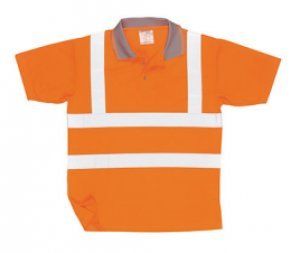 Portwest Hi-Vis Short Sleeved Polo Shirt GO/RT: Essential Railway Safety Workwear