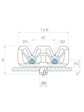 Push Pin Clips - Multi Cables