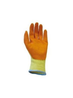 Scan Knit Shell Latex Palm Gloves Orange Pack of 12