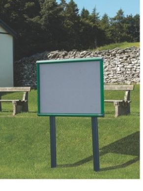 Shield Surface Post Mounted Exterior Coloured Showcases