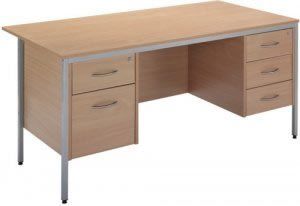 Standard Workstation, Double Pedestal Desk